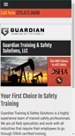 Mobile Screenshot of guardiantrainingandsafetysolutions.com