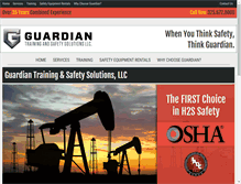 Tablet Screenshot of guardiantrainingandsafetysolutions.com